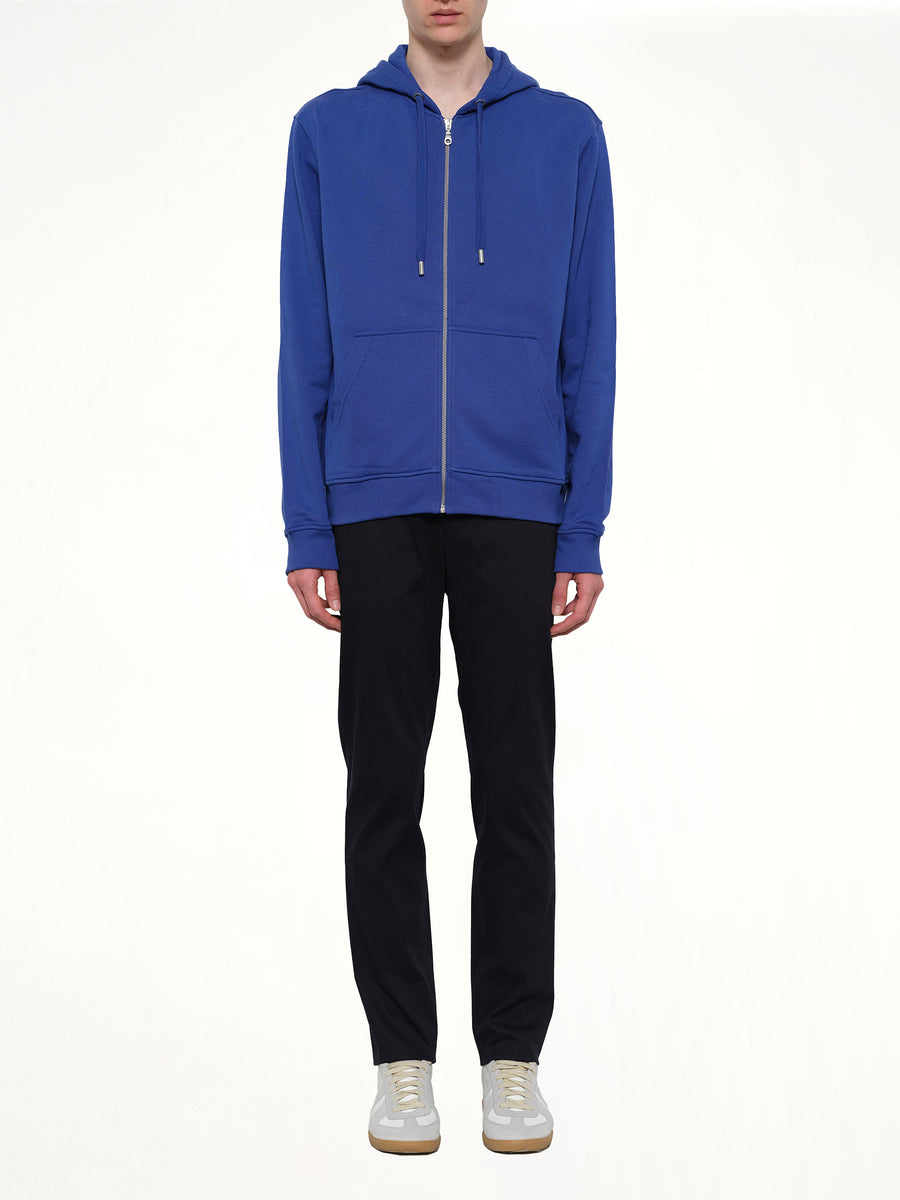 Logo Zip Hoodie in Blue