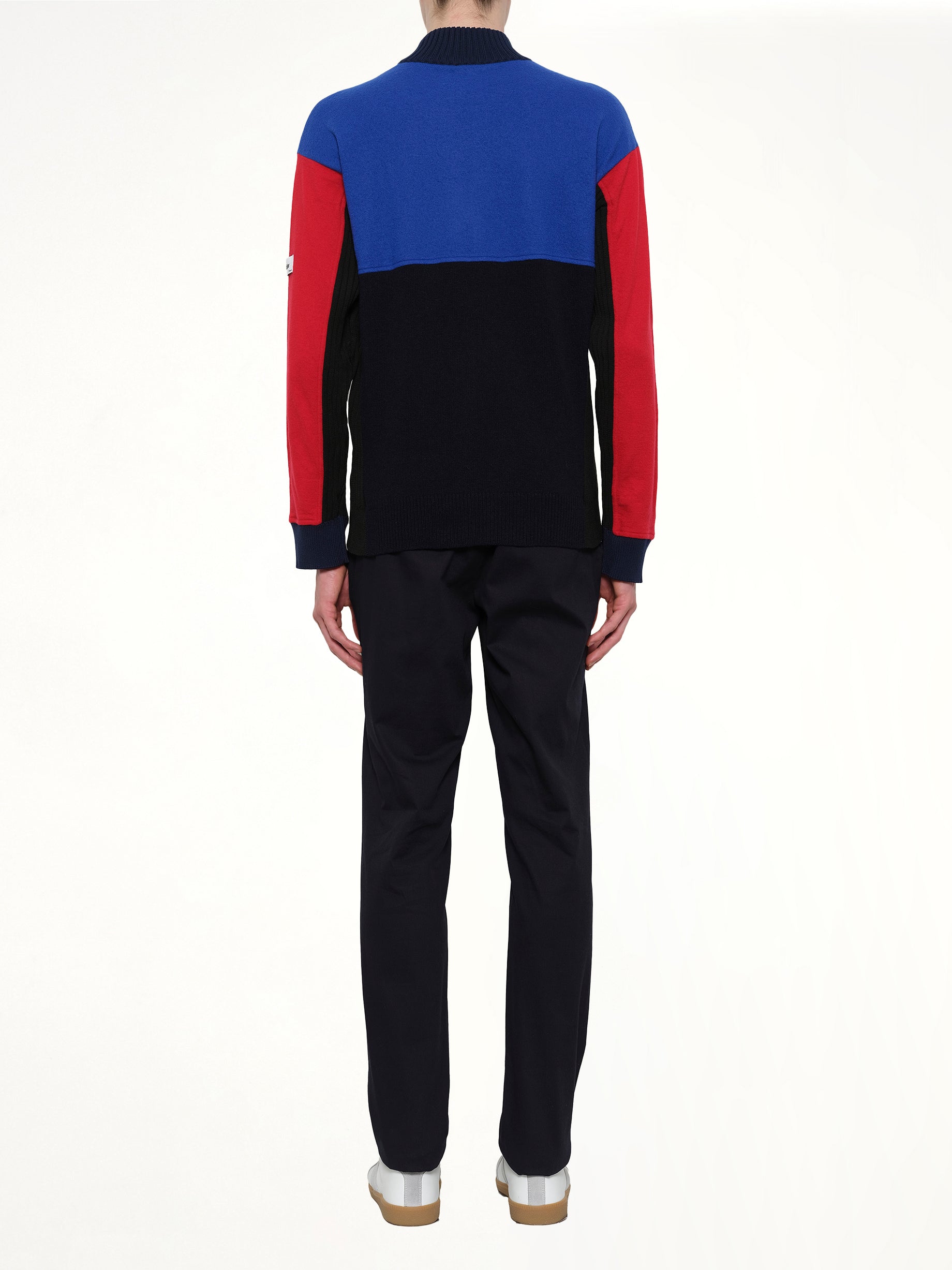 KENZO Colorblock Zip Jacket in Blue/Black/Red Full Reference from MARAIS