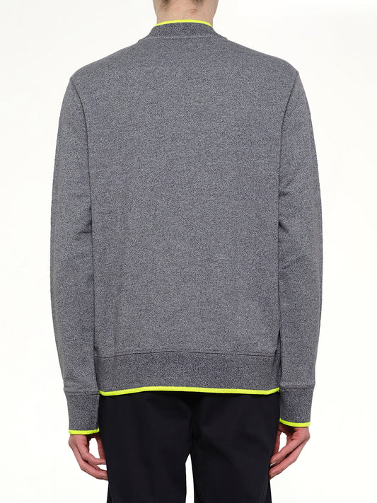 Tiger Zip Cardigan in Grey