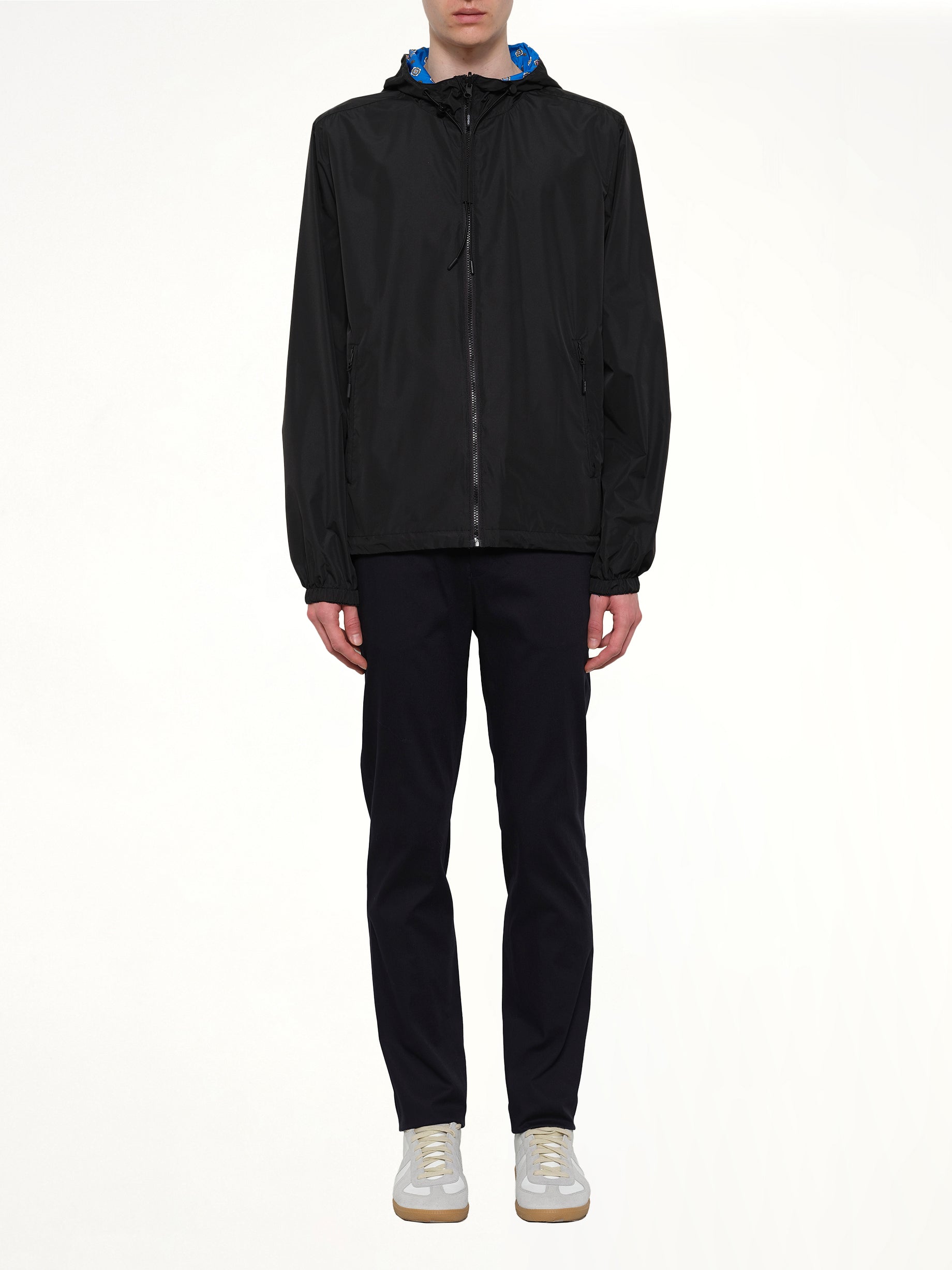 KENZO Reversible Windbreaker in Black Product Photo from MARAIS