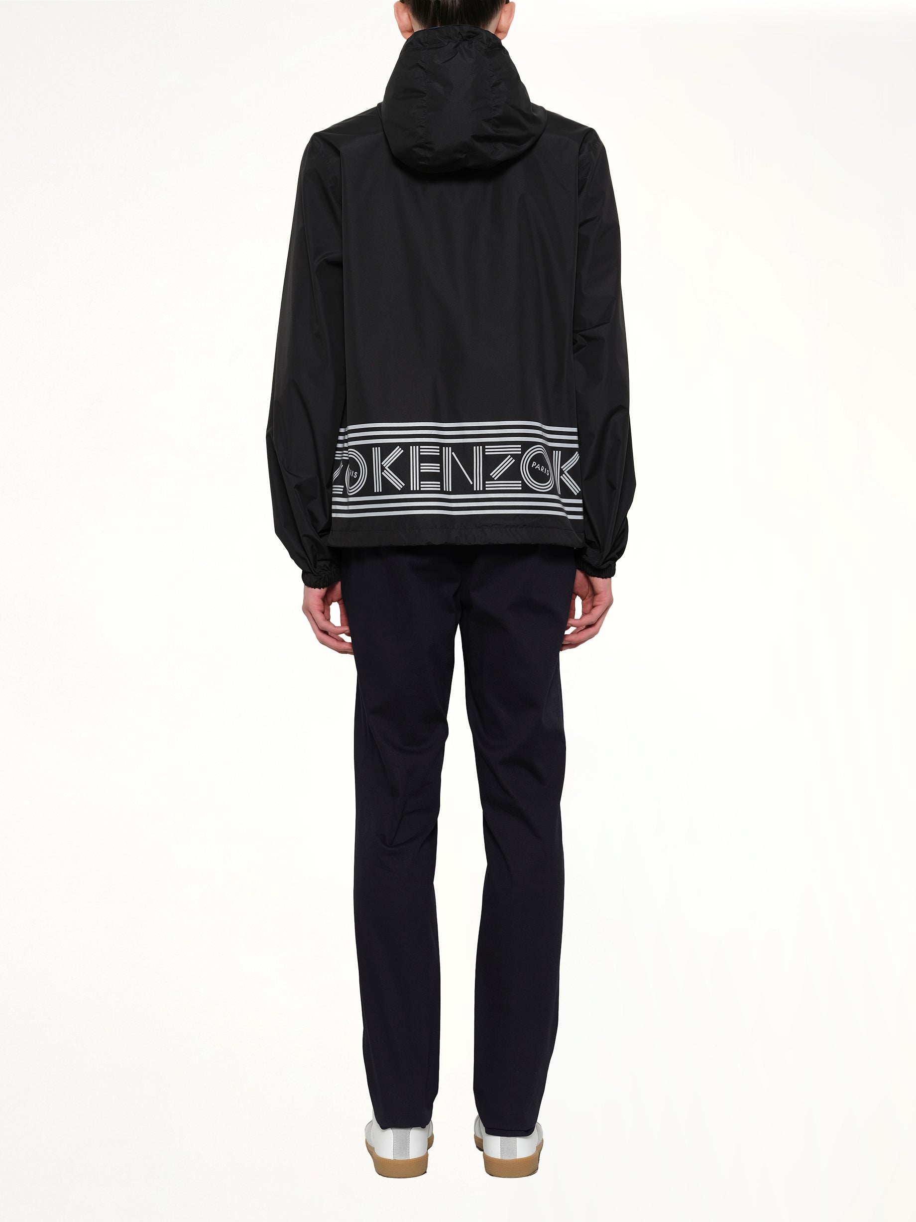 KENZO Reversible Windbreaker in Black Full Reference from MARAIS