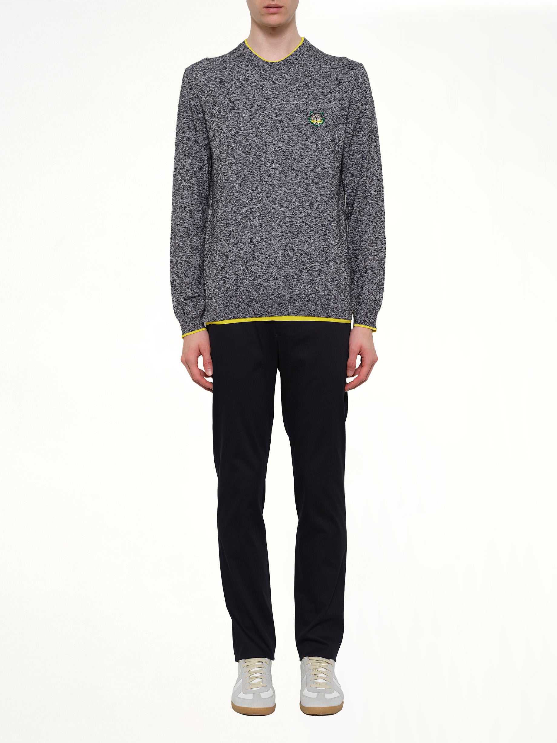 Tiger Knit Sweatshirt in Anthracite
