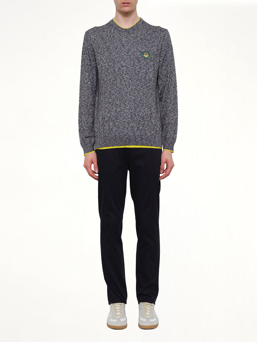 Tiger Knit Sweatshirt in Anthracite