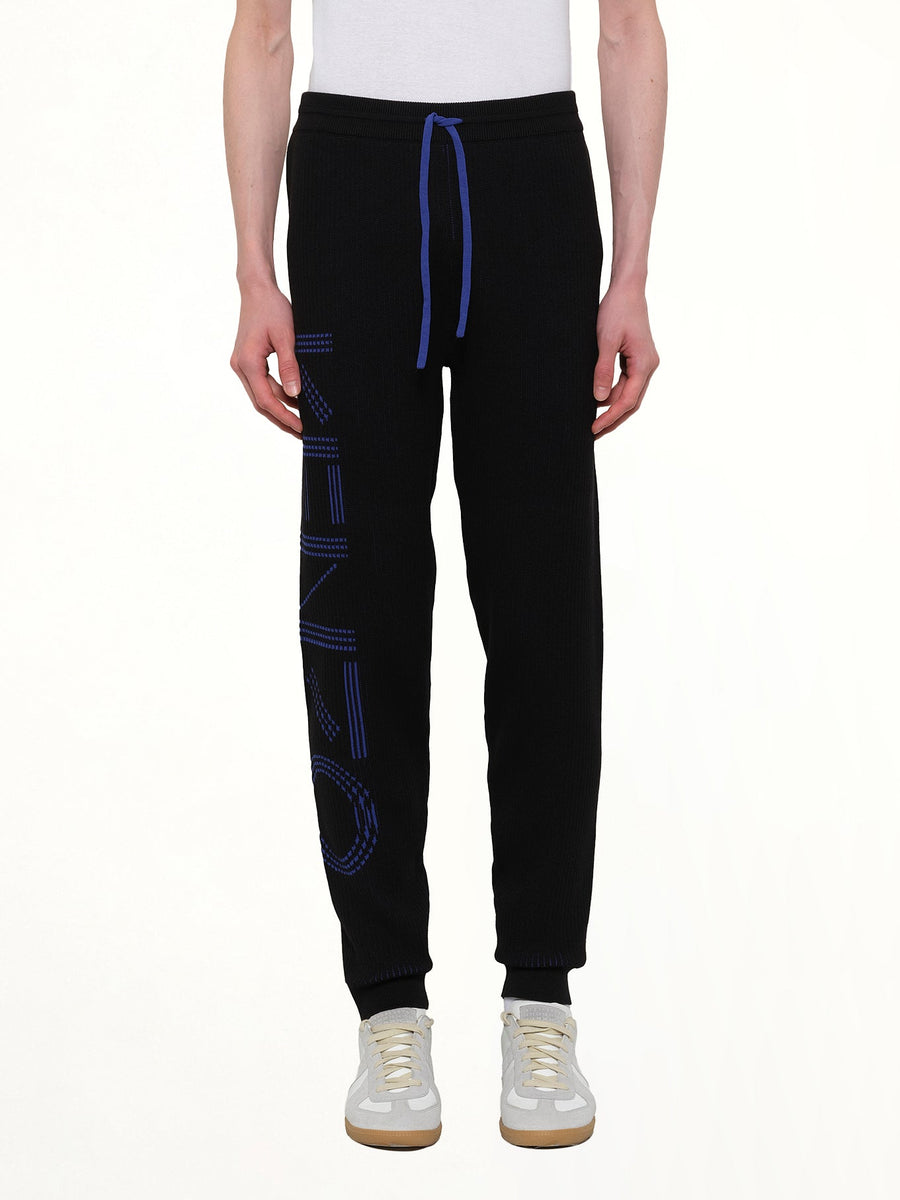 Knitted Track Pants in Black