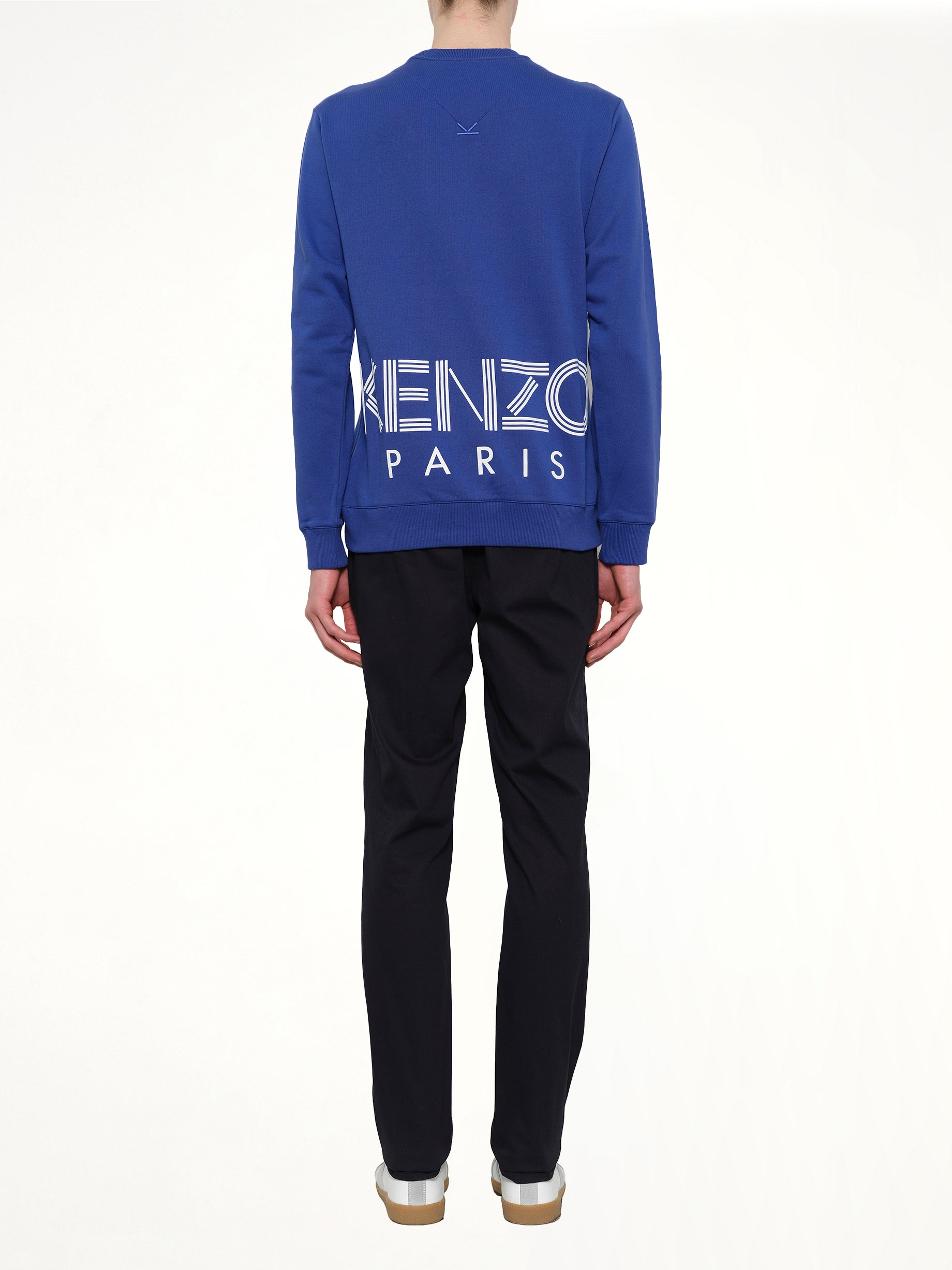 KENZO Logo Sweatshirt in Blue Full Reference from MARAIS