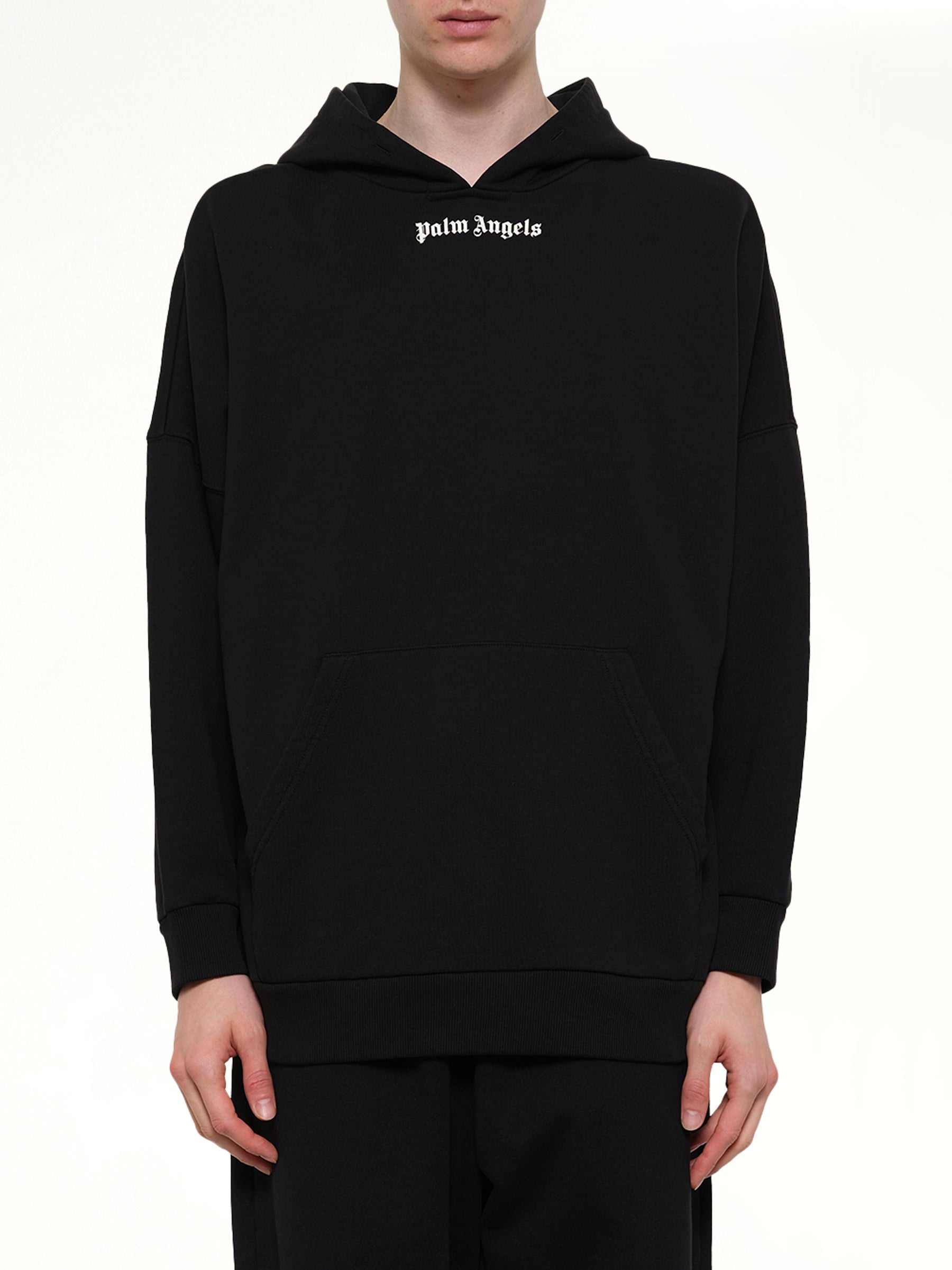 Classic Logo Over Hoodie in Black/Off White