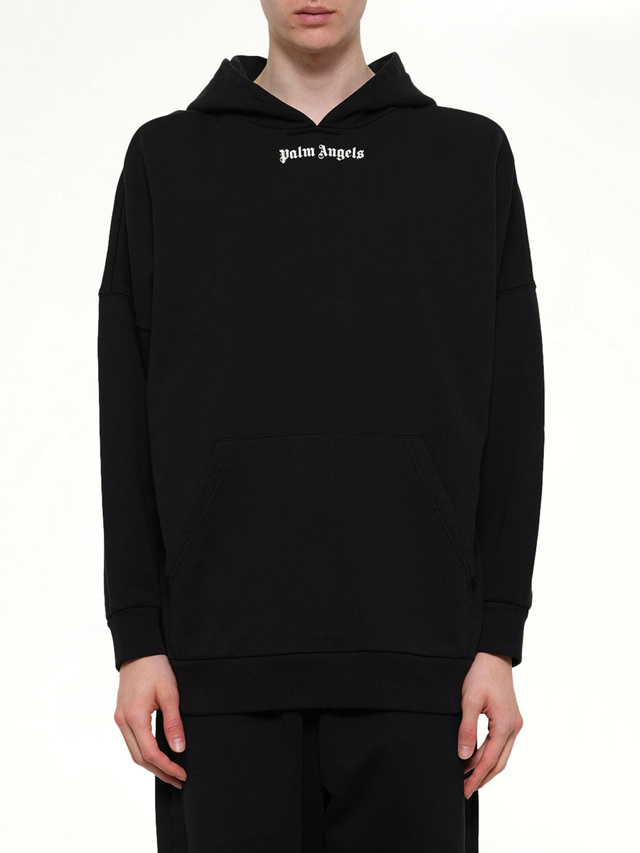 Classic Logo Over Hoodie in Black/Off White