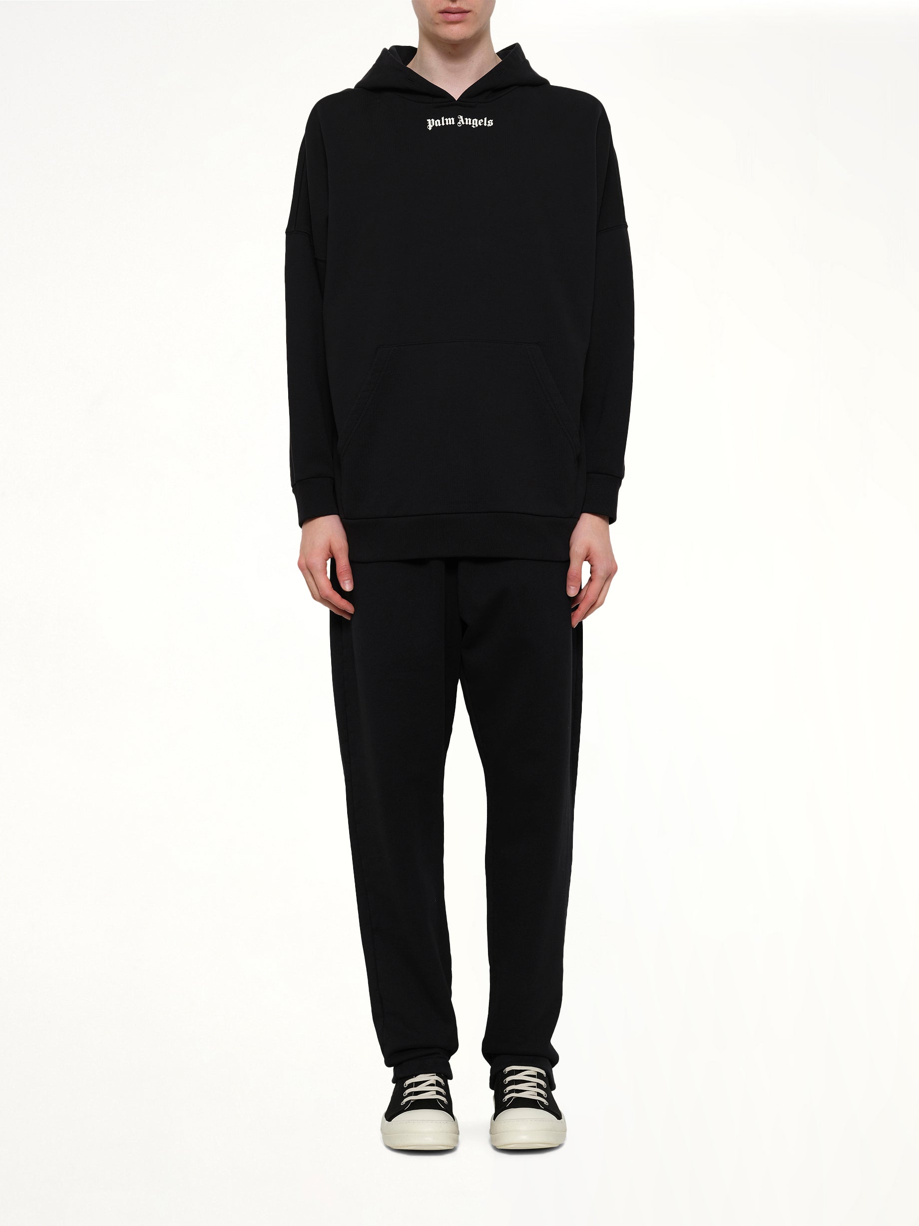 Classic Logo Over Hoodie in Black/Off White
