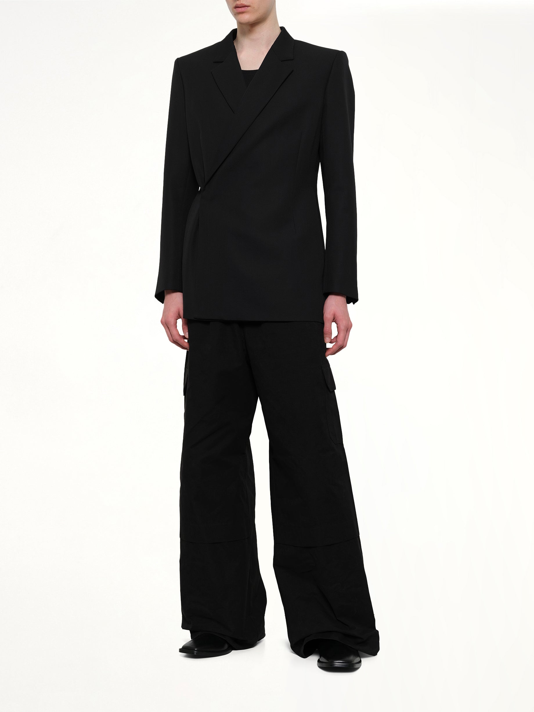 EGONLAB Egonic Double Breasted Jacket in Black Full Reference from MARAIS