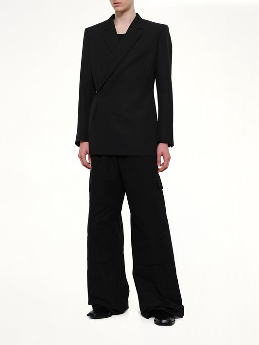 Egonic Double Breasted Jacket in Black