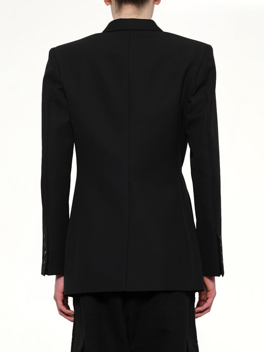 Egonic Double Breasted Jacket in Black