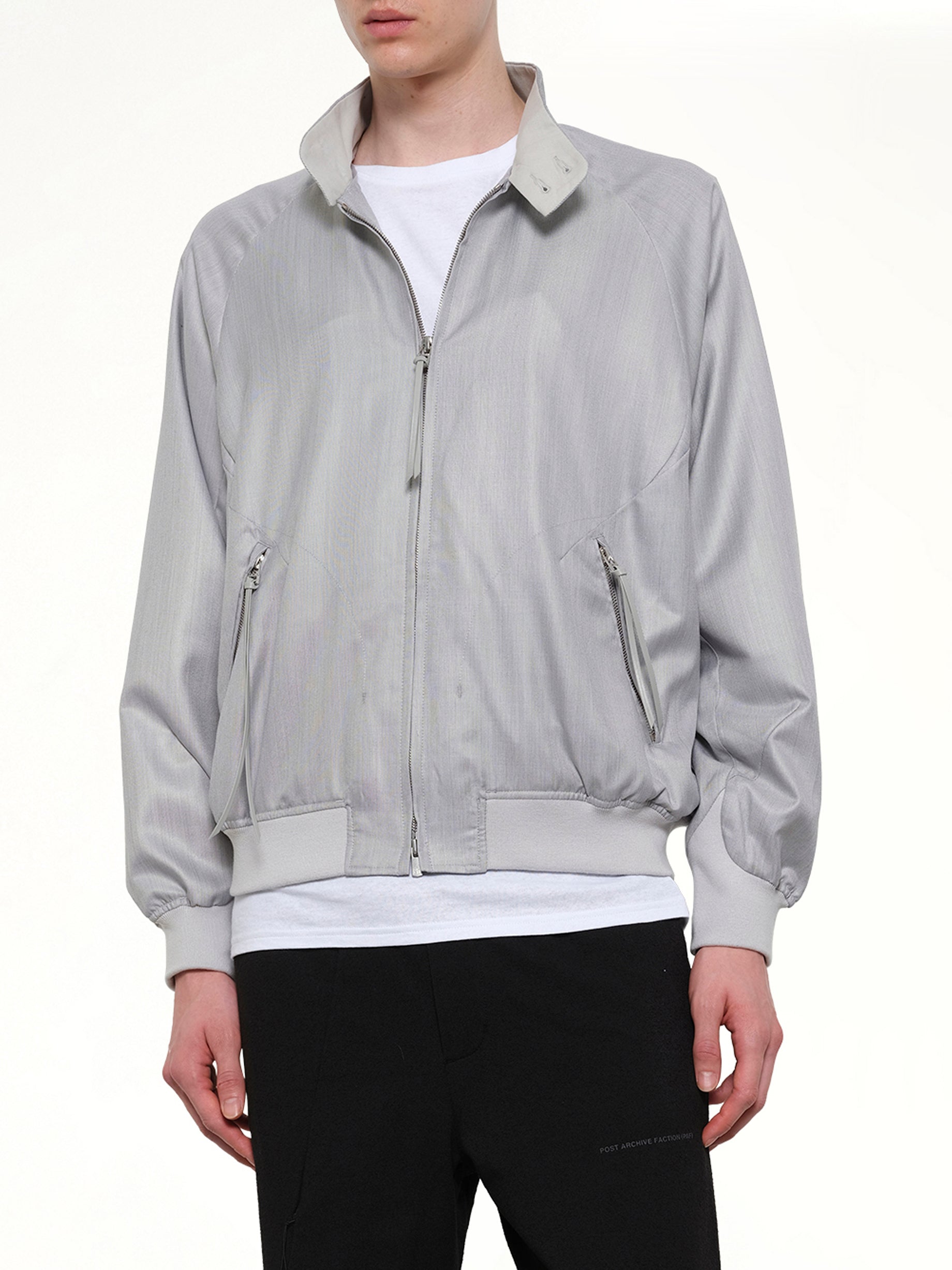 POST ARCHIVE FACTION Opening Bomber (2026) in Grey Detail Shot from MARAIS