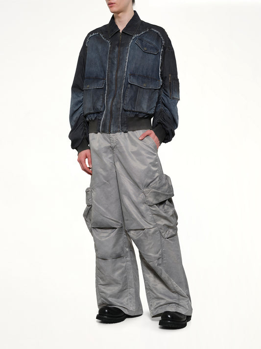 Indigo Gradient Denim Jacket in Blue/Black