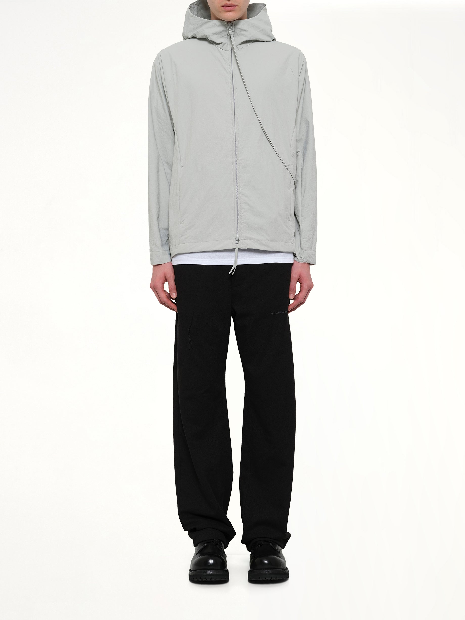 POST ARCHIVE FACTION , Opening Jacket (2026) in Light Grey Model View from MARAIS