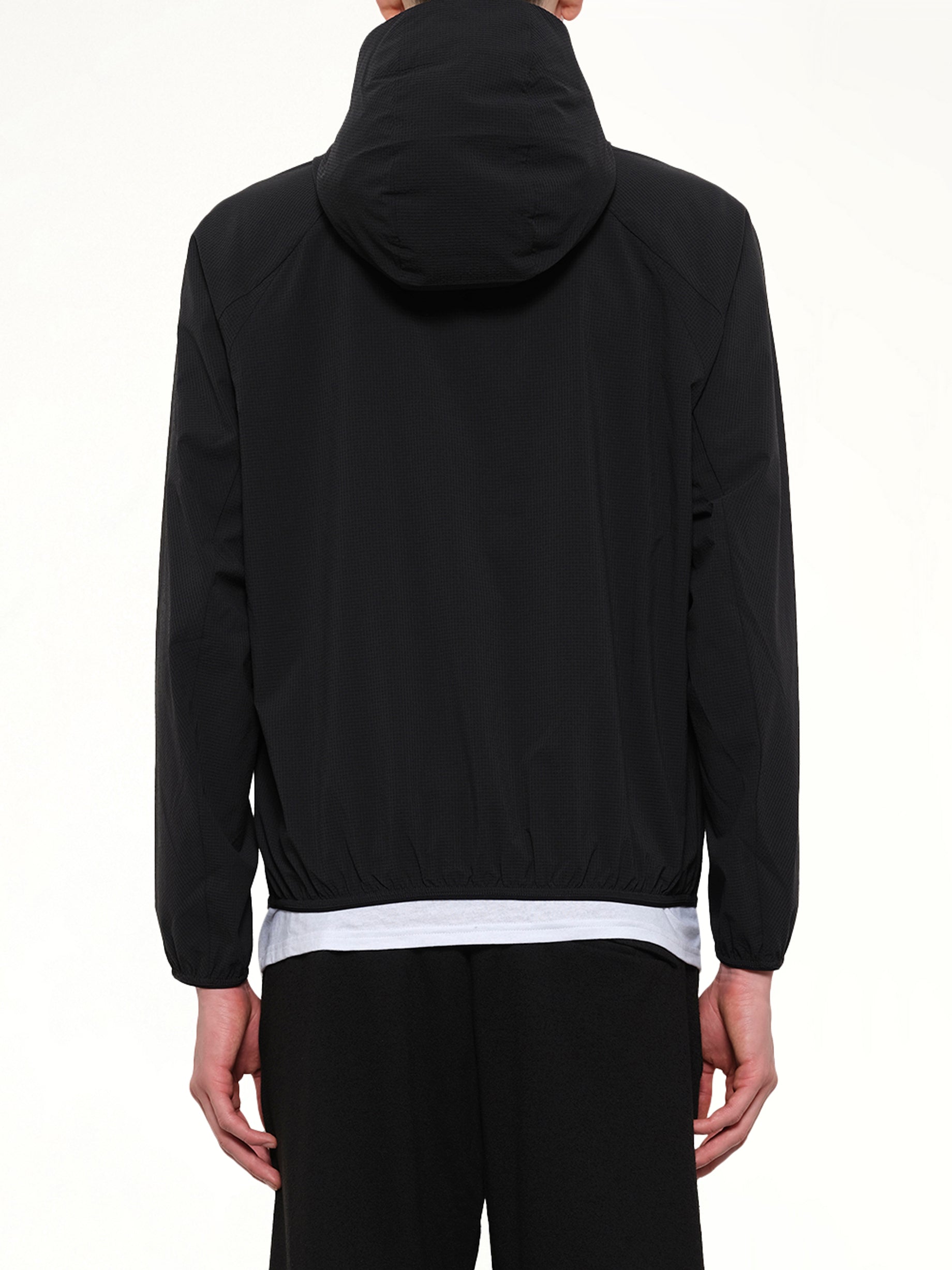 POST ARCHIVE FACTION Runner Jacket (Archive) in Black Back View from MARAIS