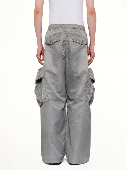 Sandwashed Nylon Cargos in Grey
