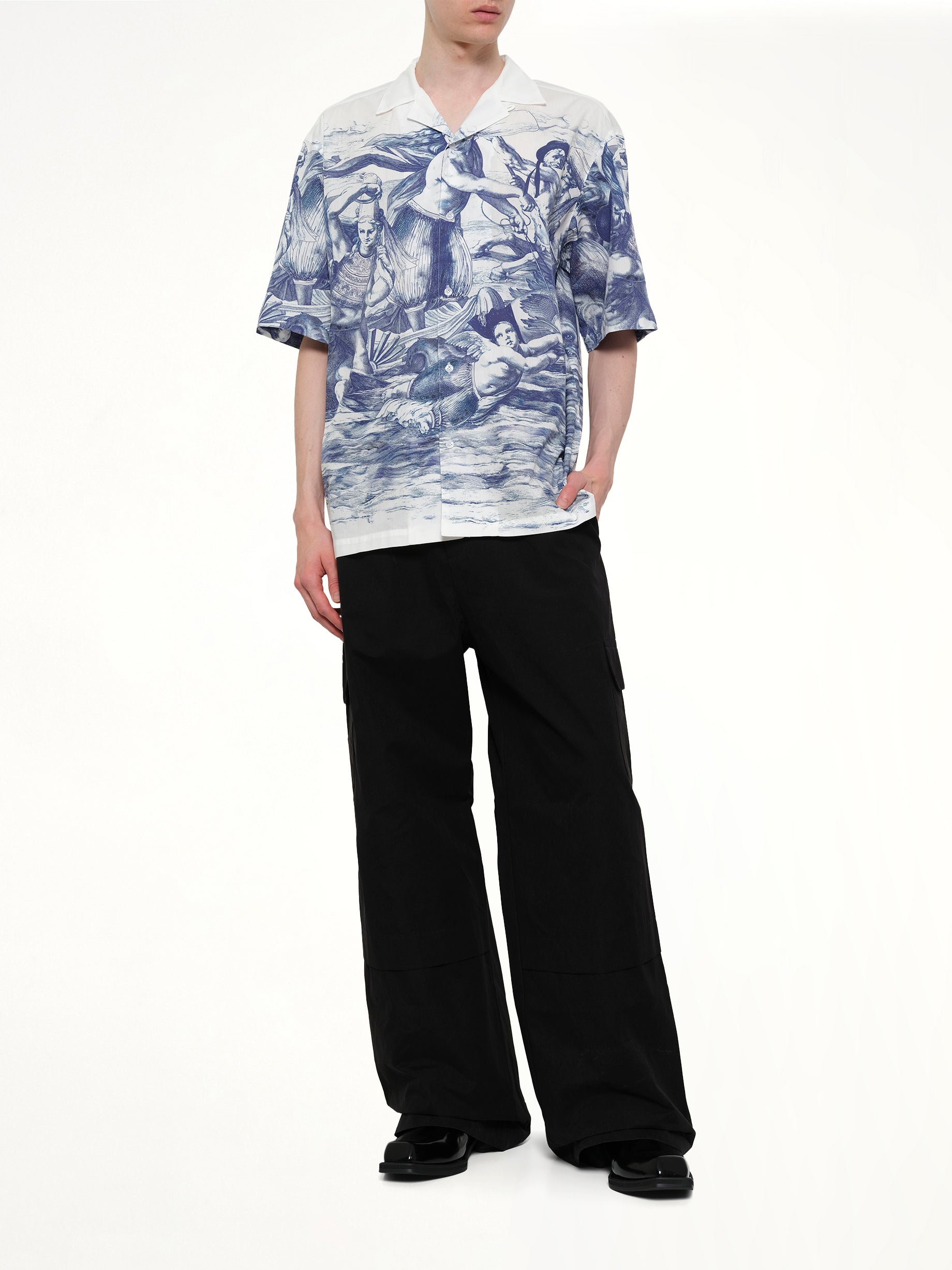 EGONLAB Sculpted Track Trouser in Black Full Reference from MARAIS