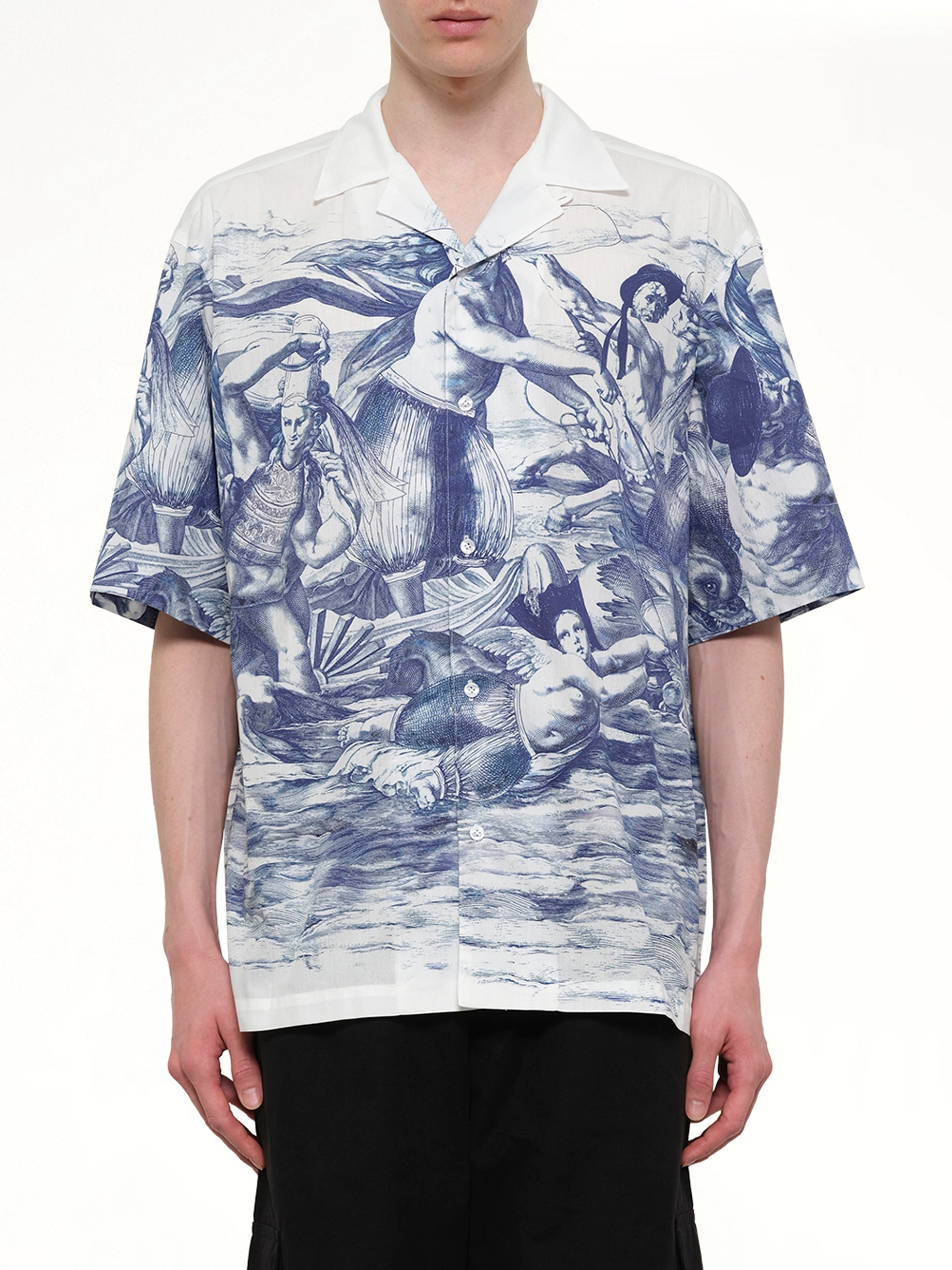 Breizh print Cuba Shirt in Blue