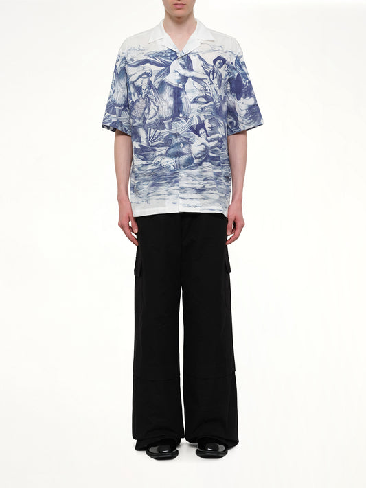 Breizh print Cuba Shirt in Blue