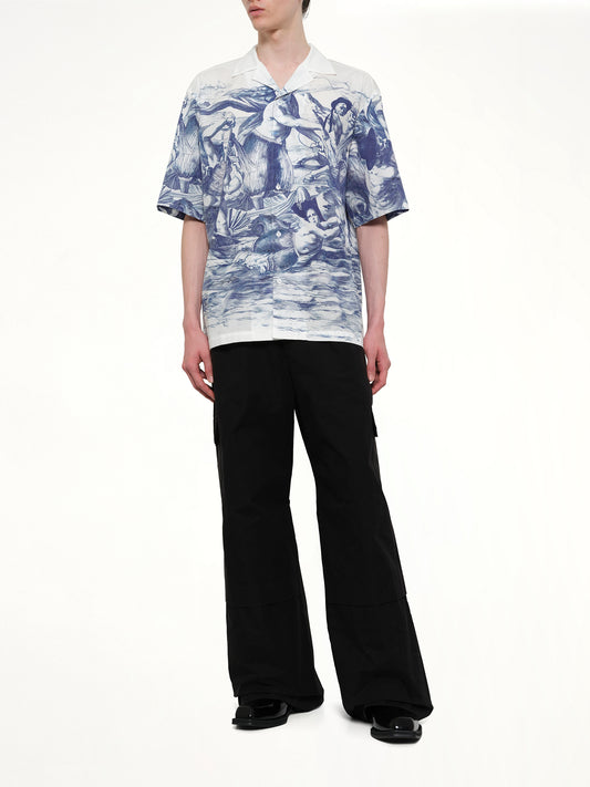 Breizh print Cuba Shirt in Blue