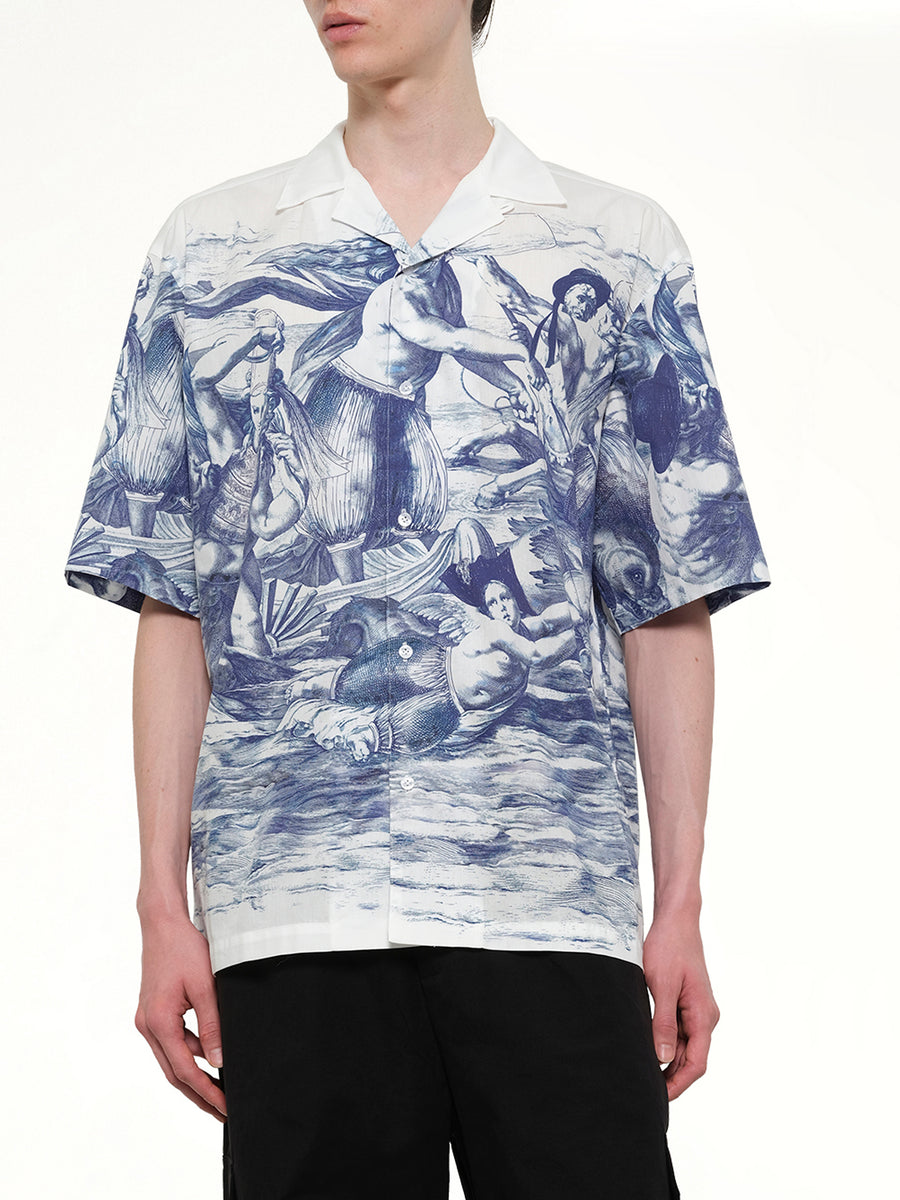 Breizh Print Cuba Shirt in Blue