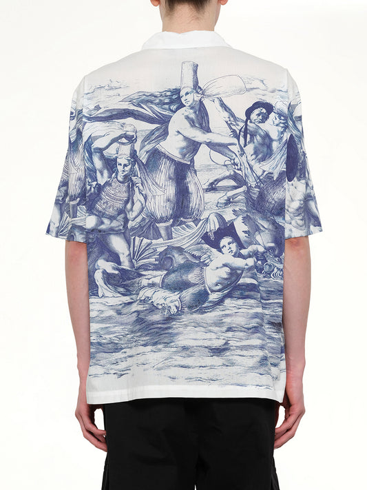 Breizh print Cuba Shirt in Blue