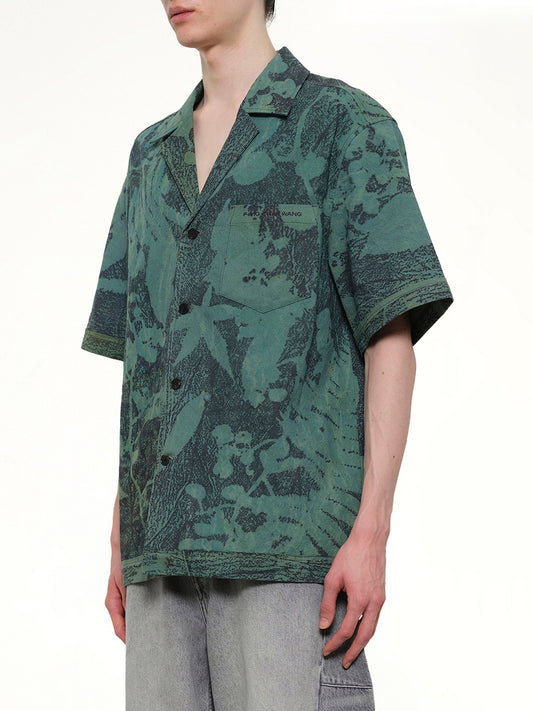 Plants Dye Shirt in Indigo Green