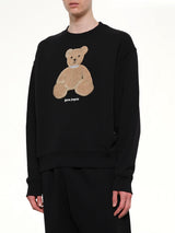 블랙/브라운 베어 레귤러 스웨트셔츠