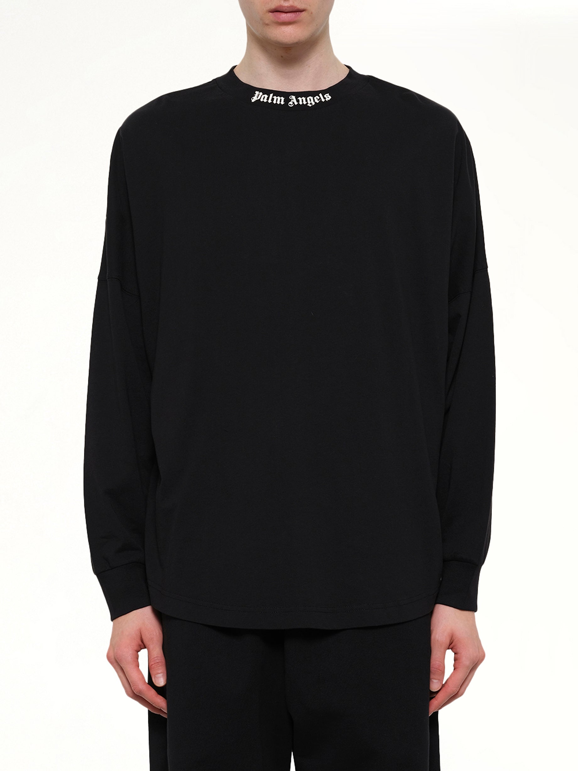 Classic Logo Over T-Shirt L/S in Black/Off White