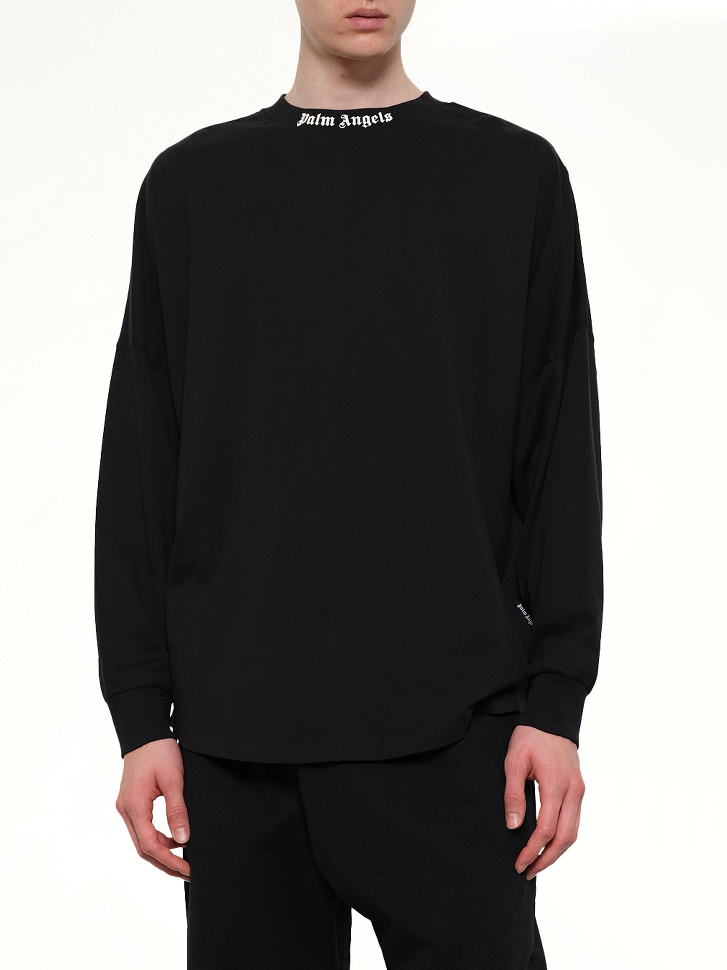 Classic Logo Over T-Shirt L/S in Black/Off White