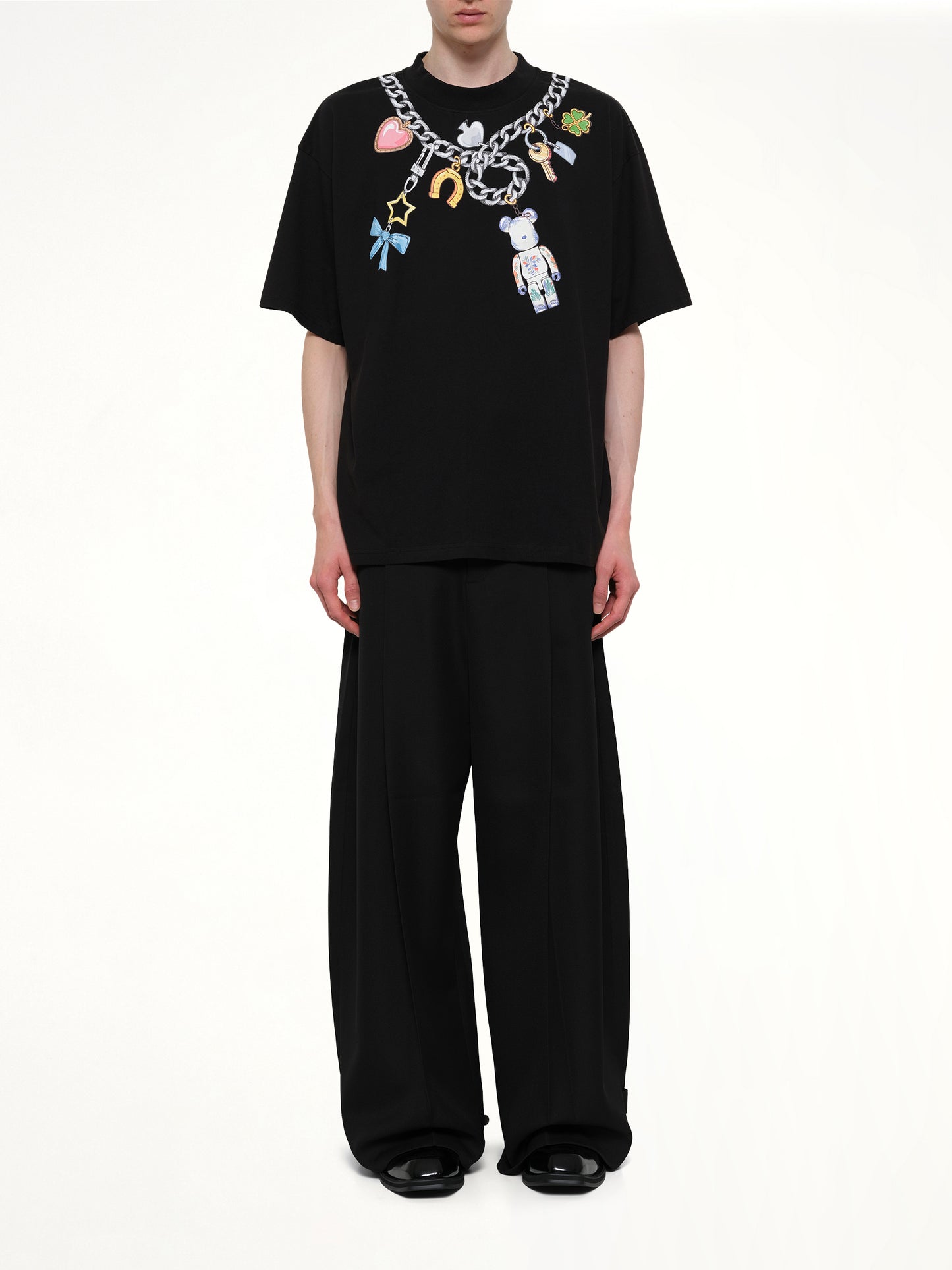 Bearbrick Print Cotton T-Shirt in Black