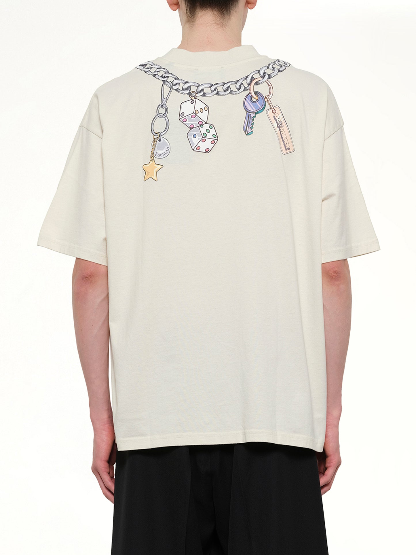 Bearbrick Print Cotton T-Shirt in Natural Raw