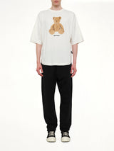Bear Over T-Shirt in Off White/Brown