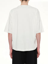 Bear Over T-Shirt in Off White/Brown