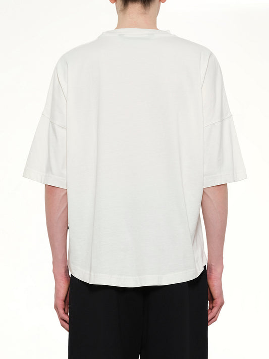 Bear Over T-Shirt in Off White/Brown