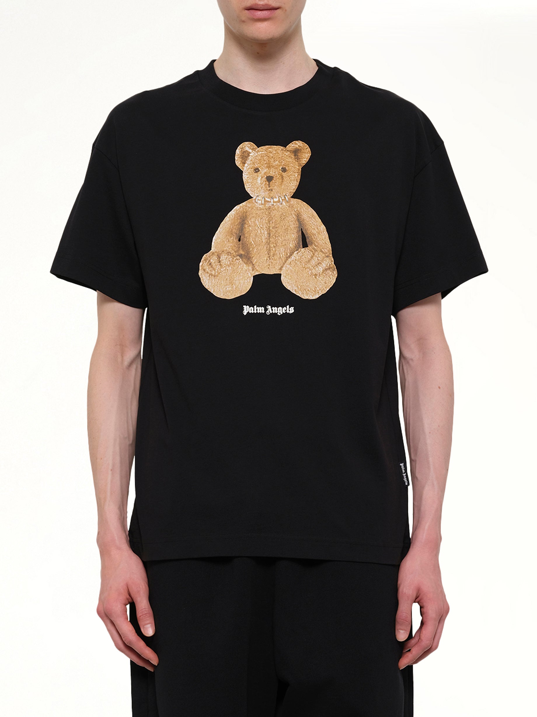 Bear Regular T-Shirt in Black/Brown