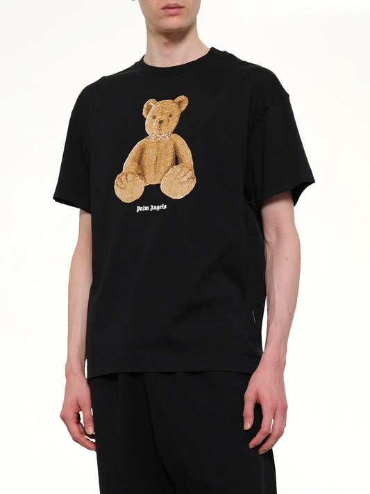 Bear Regular T-Shirt in Black/Brown