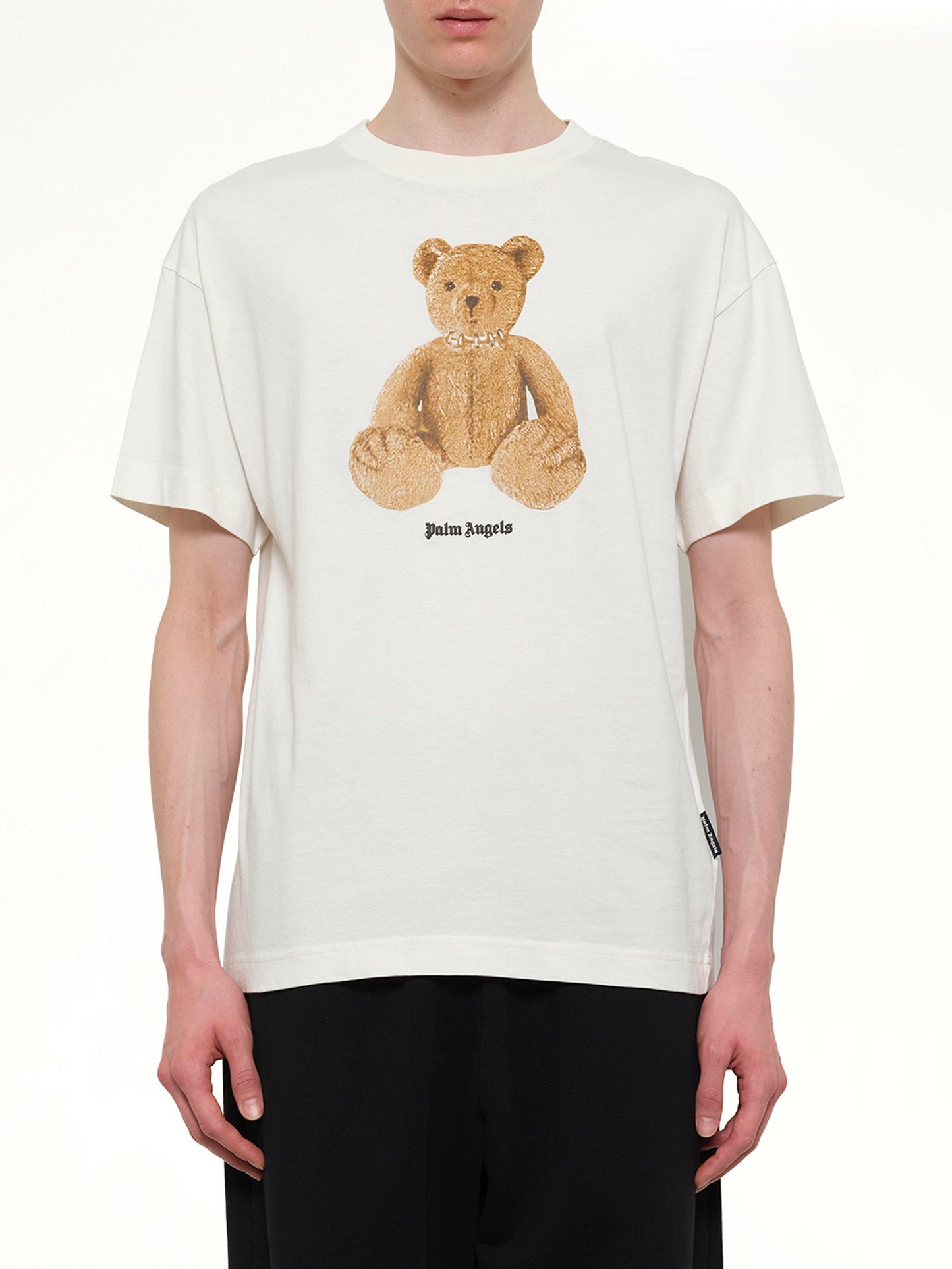Bear Regular T-Shirt in White/Brown