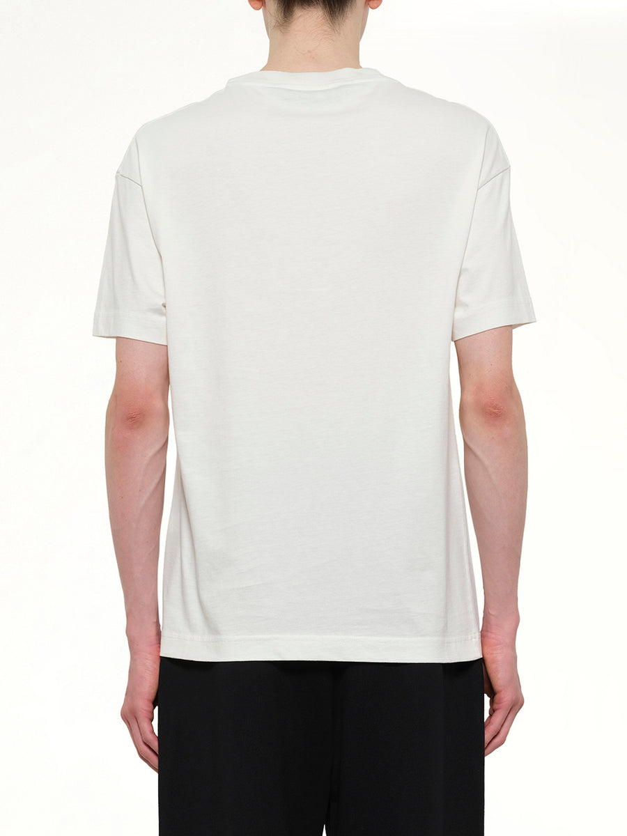 Bear Regular T-Shirt in White/Brown