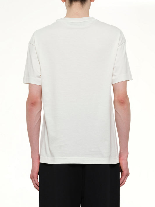 Bear Regular T-Shirt in White/Brown