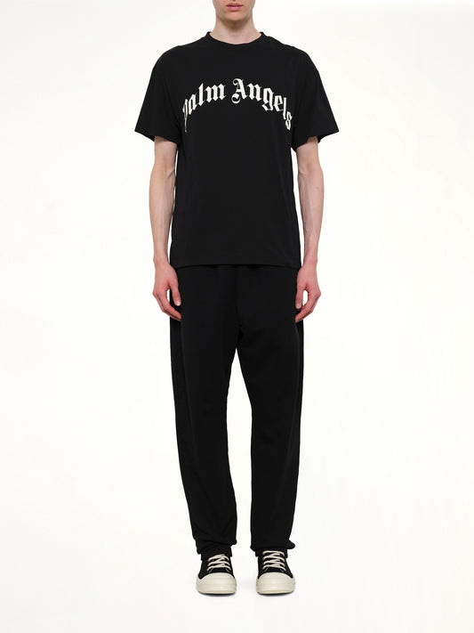 Curved Logo Regular T-Shirt in Black/Off White