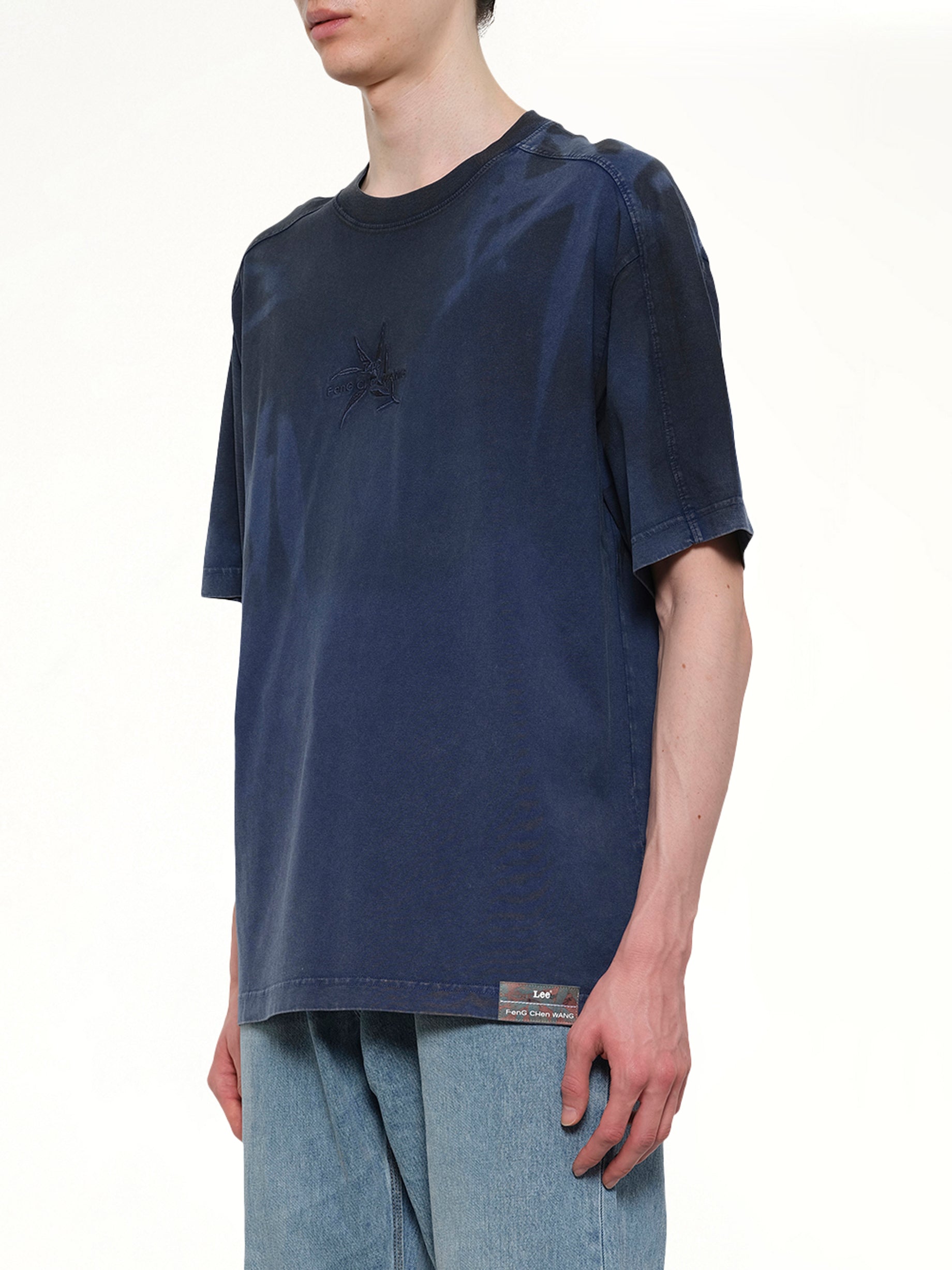 FENG CHEN WANG FCW x Lee T-Shirt in Navy Side View from MARAIS