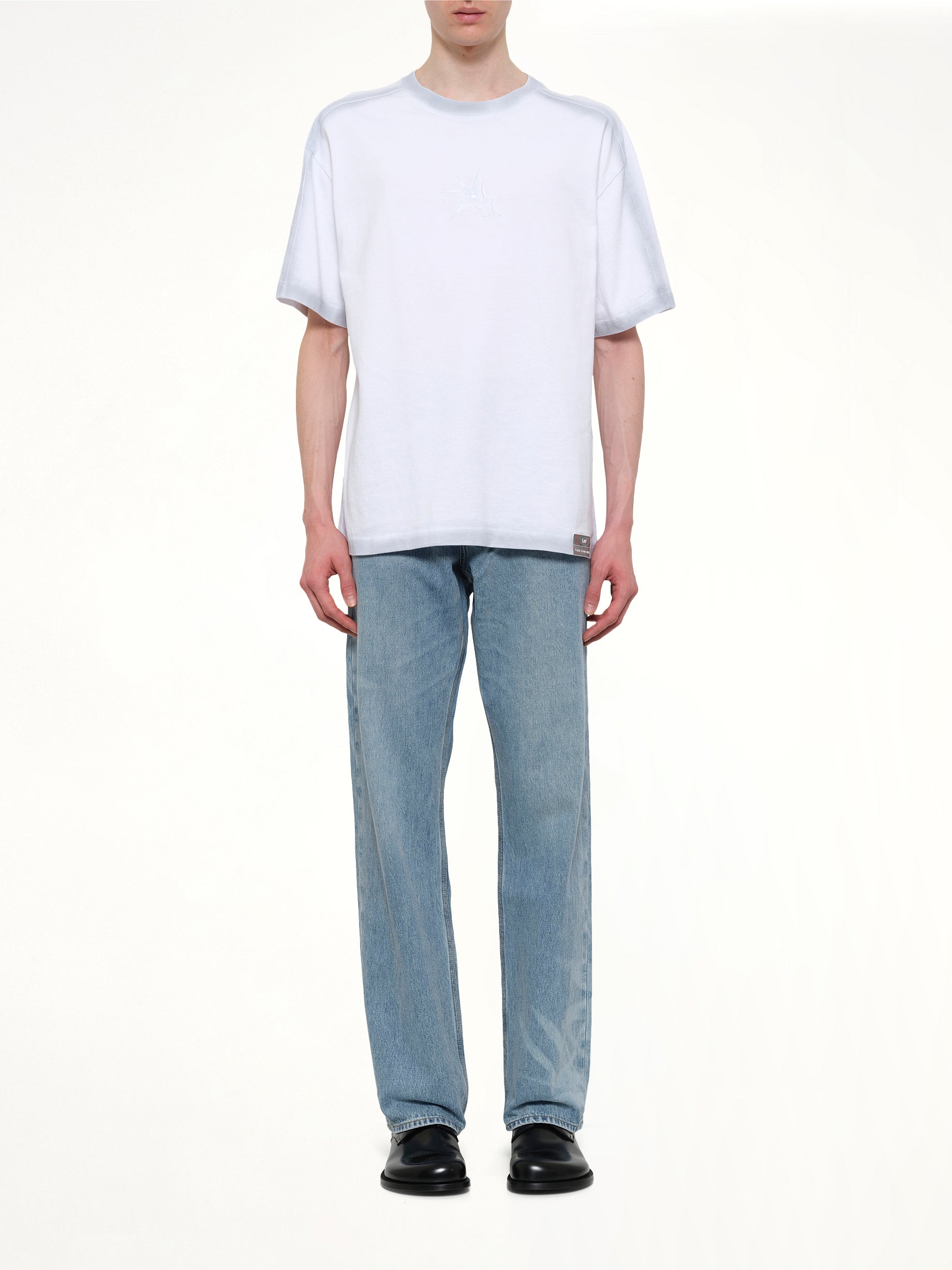 FENG CHEN WANG FCW x Lee T-Shirt in White Model View from MARAIS