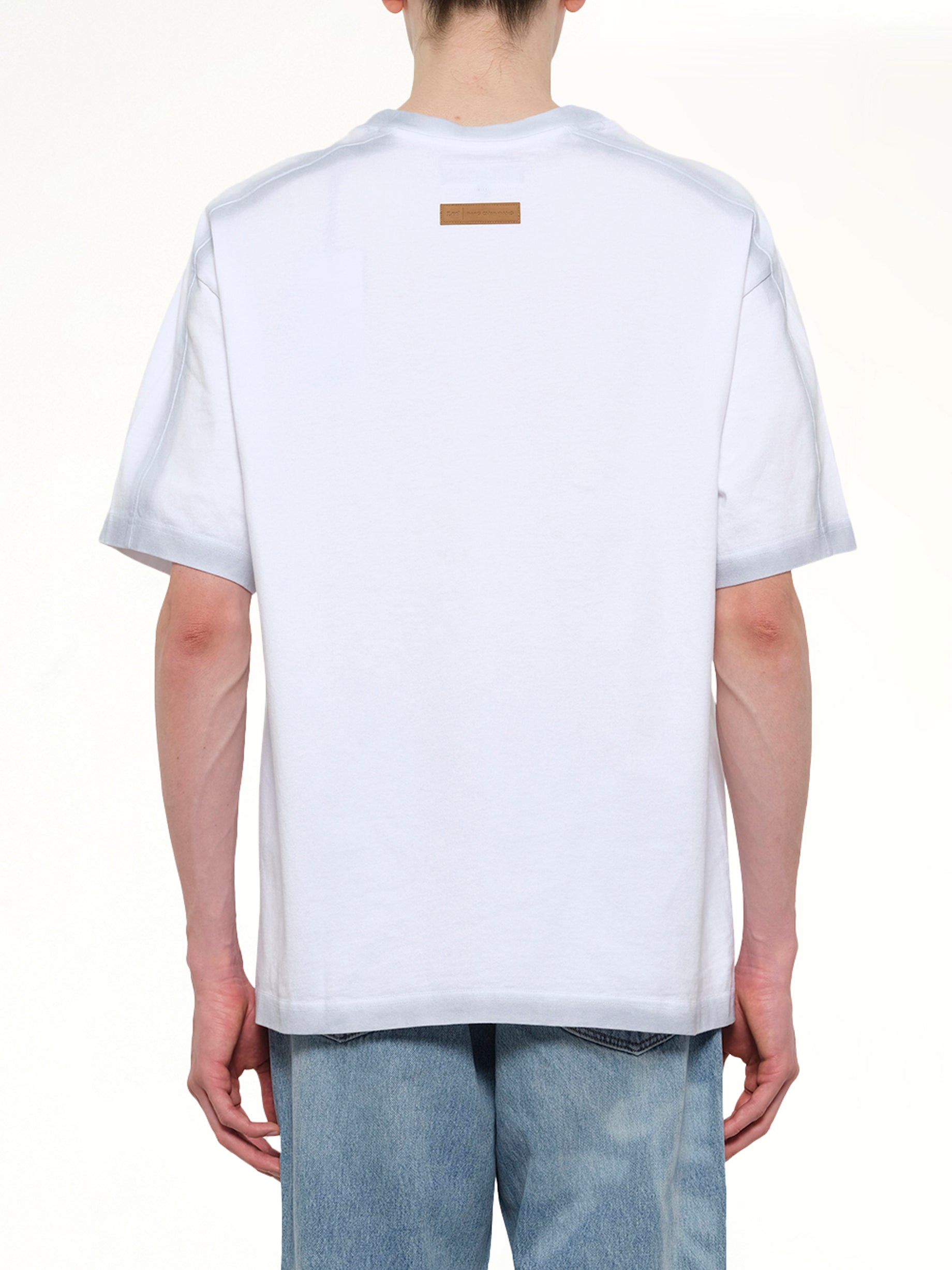 FENG CHEN WANG FCW x Lee T-Shirt in White Back View from MARAIS