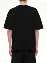 Hermine Print Cotton T-Shirt in Black