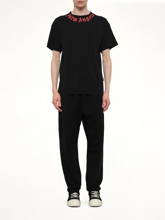 Neck Logo Regular T-Shirt in Black/Red