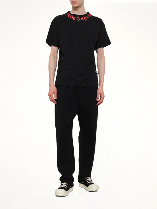 Neck Logo Regular T-Shirt in Black/Red