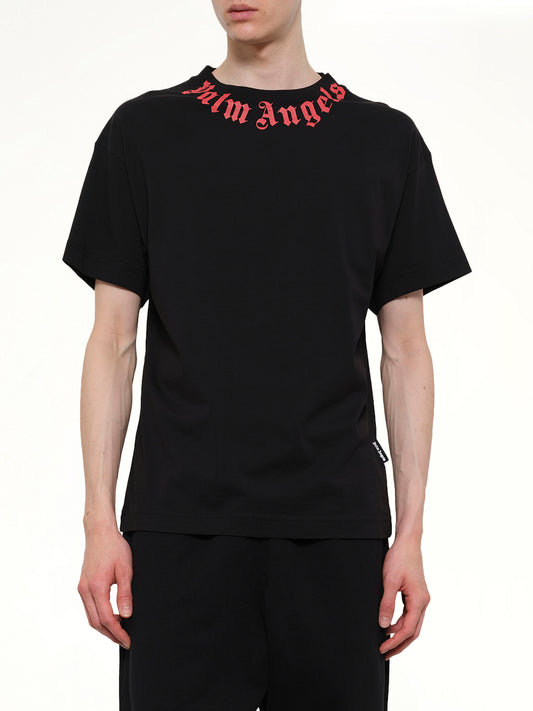 Neck Logo Regular T-Shirt in Black/Red