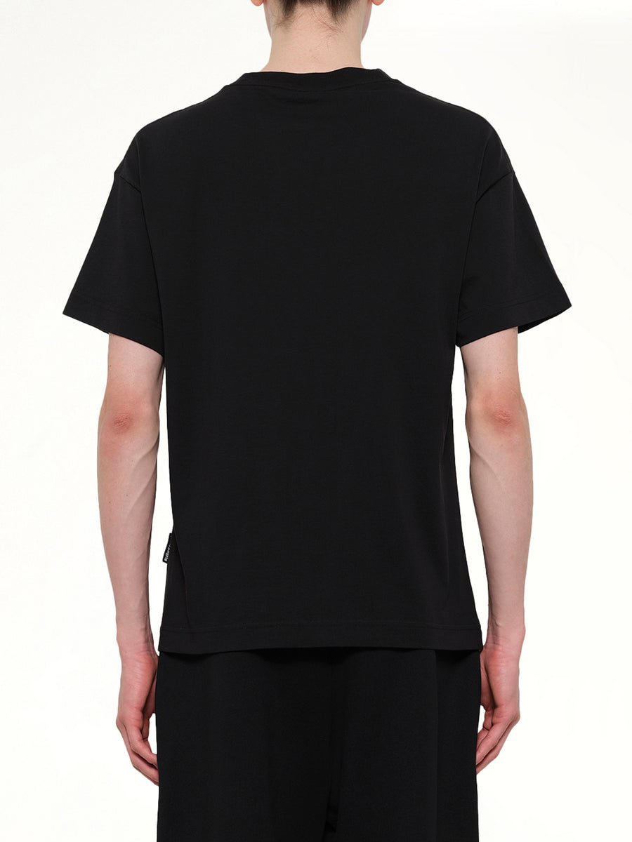 Neck Logo Regular T-Shirt in Black/Red