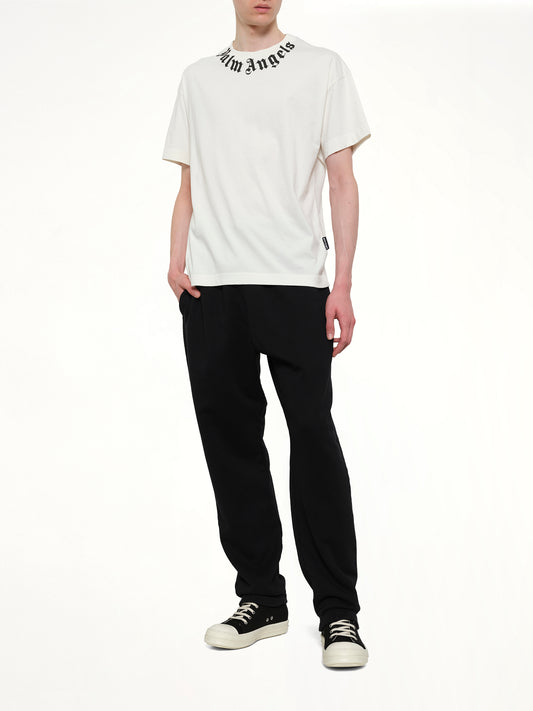 Neck Logo Regular T-Shirt in Off White/Black